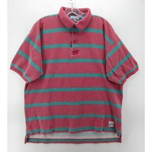 VINTAGE Gant Salty Dog Polo Shirt XL Pink Rugby Golf Pullover Striped